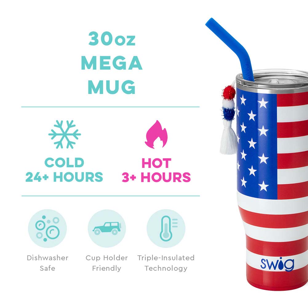 All American Mega Mug 30oz by Swig Life