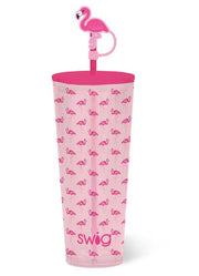 Flamingos Plastic Tumbler 24oz by Swig Life