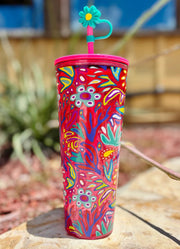 Flora Rosa Plastic Tumbler 24oz by Swig Life