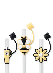 Busy Bee Straw Topper Set by Swig Life