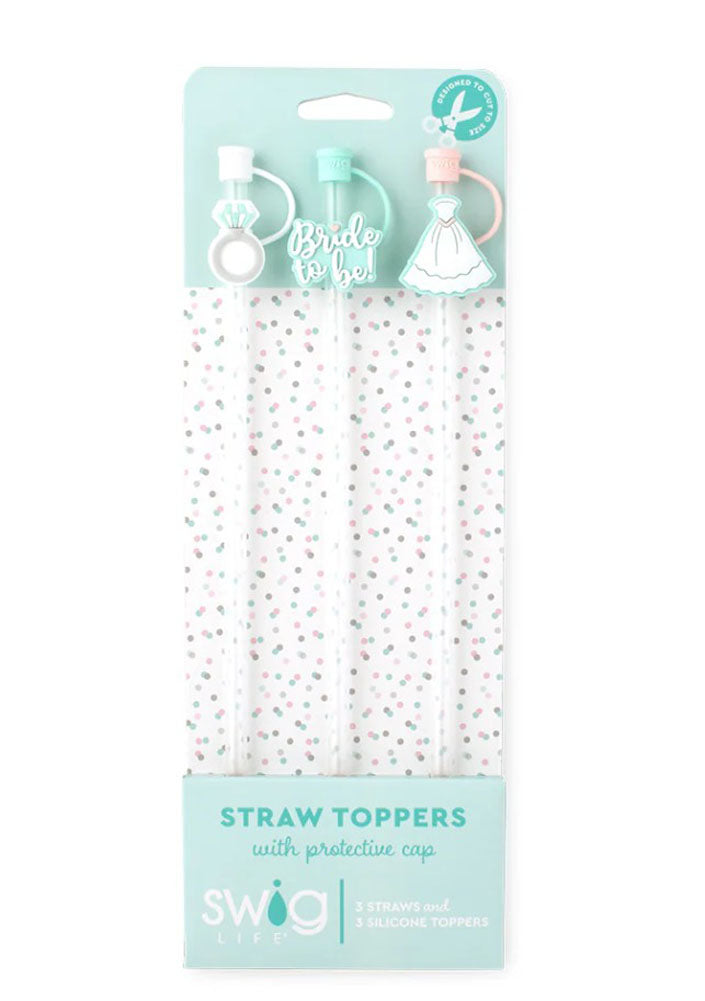 Bride To Be Straw Topper Set by Swig Life