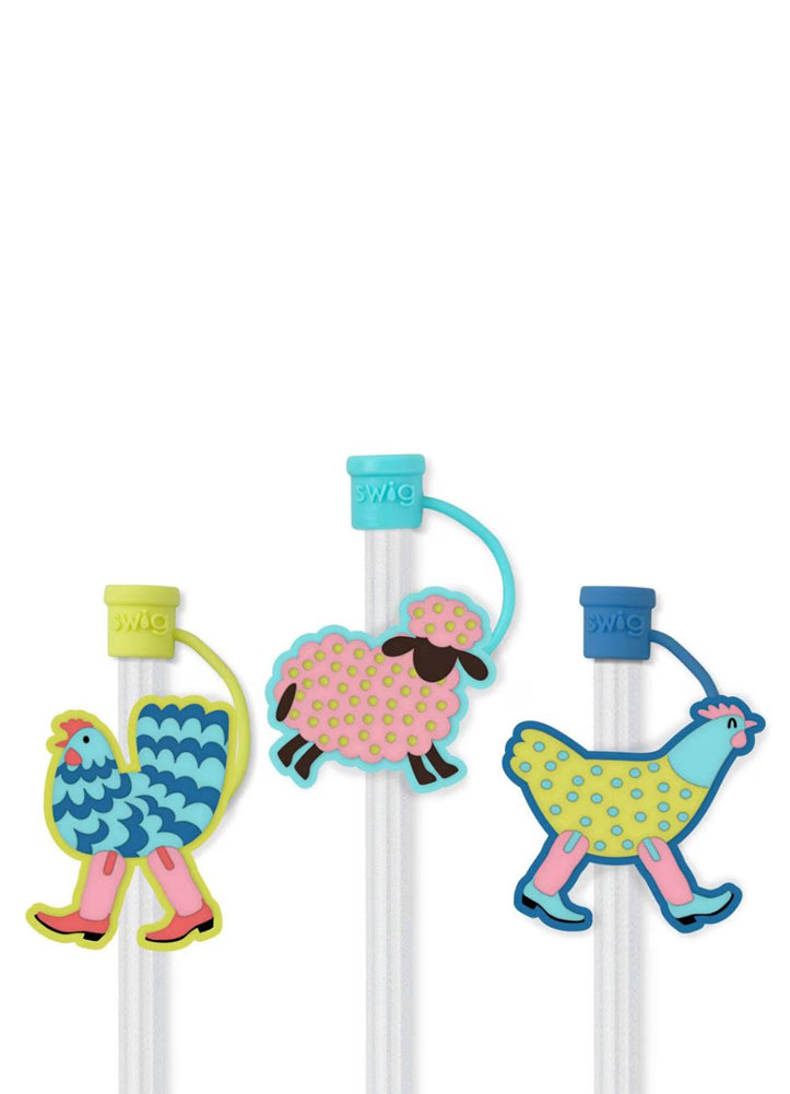 Funky Chicken Straw Topper Set by Swig Life