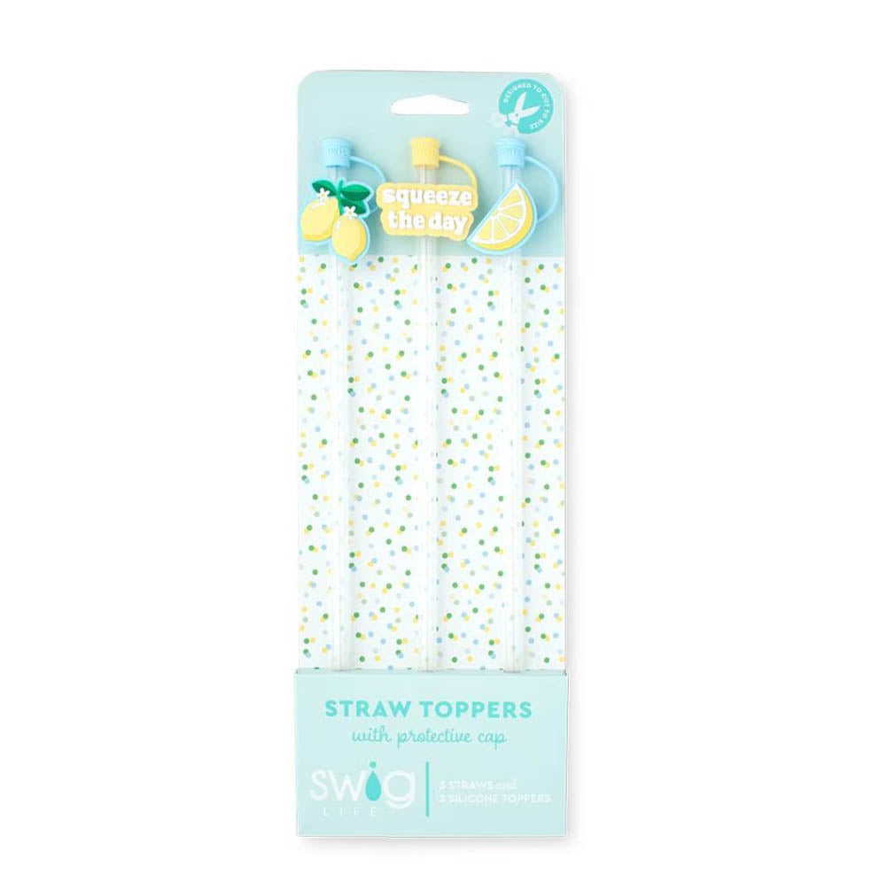 Lemon Meringue Straw Topper Set by Swig Life