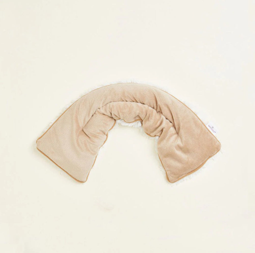 Sherpa Curved Neck Wrap Brown by Warmies