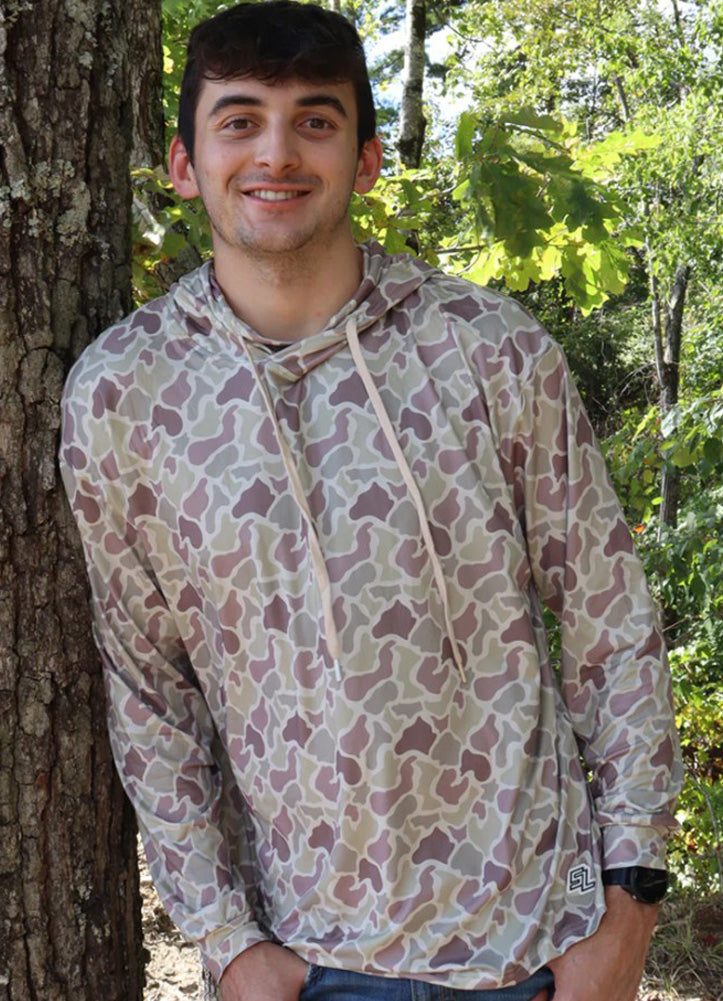 Southern Limit Pullover in Light Camo by Girlie Girl