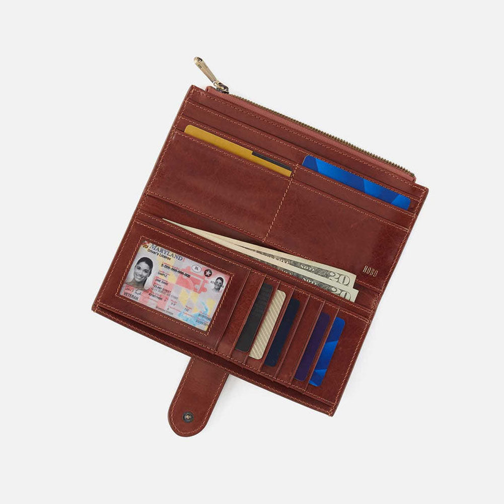 Dunn Continental Wallet in Pecan Ridge by Hobo