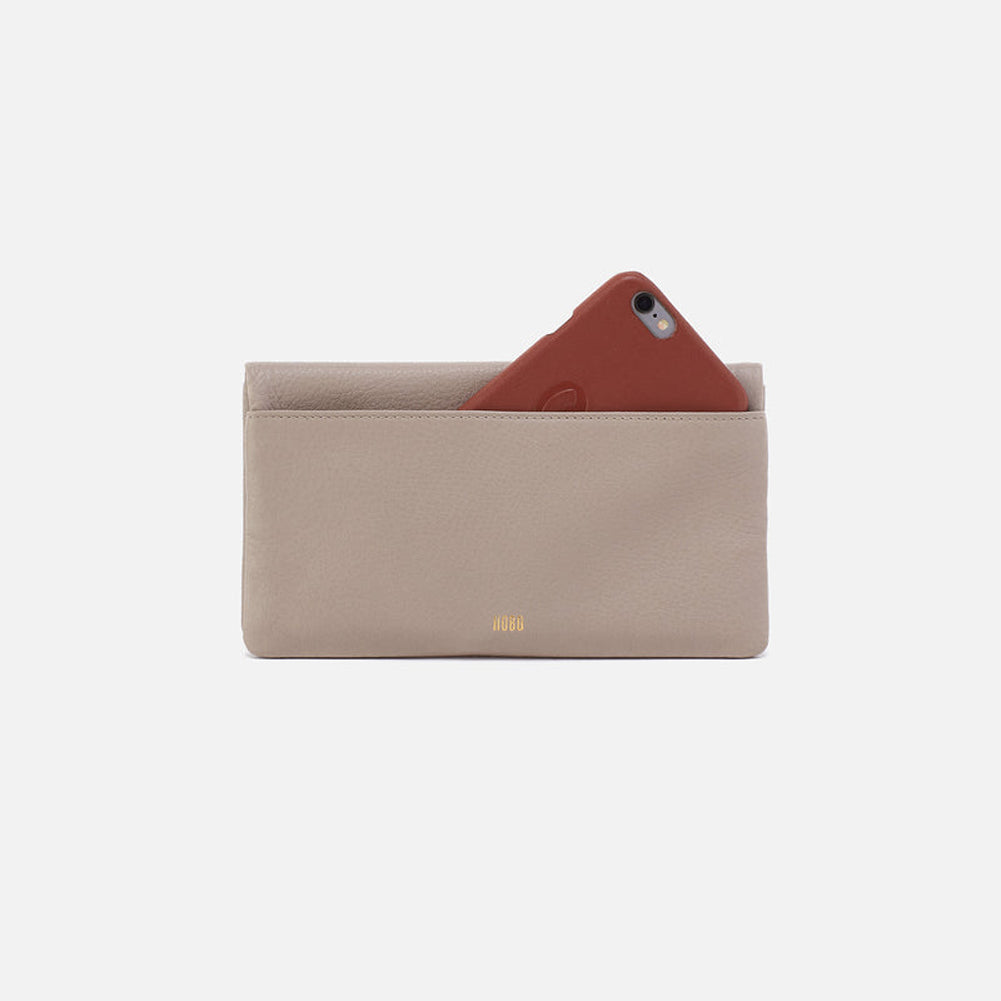 Lumen Continental Wallet in Taupe by Hobo