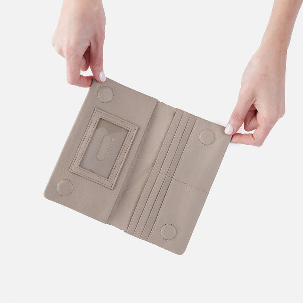Lumen Continental Wallet in Taupe by Hobo