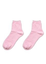 Cotton Crew Sock in Candy Pink by Zenana