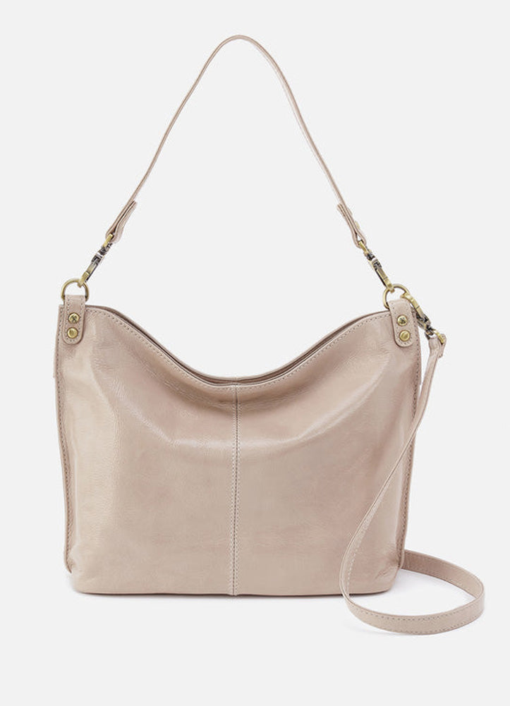 Pier Shoulder Bag in Stone Gloss by Hobo