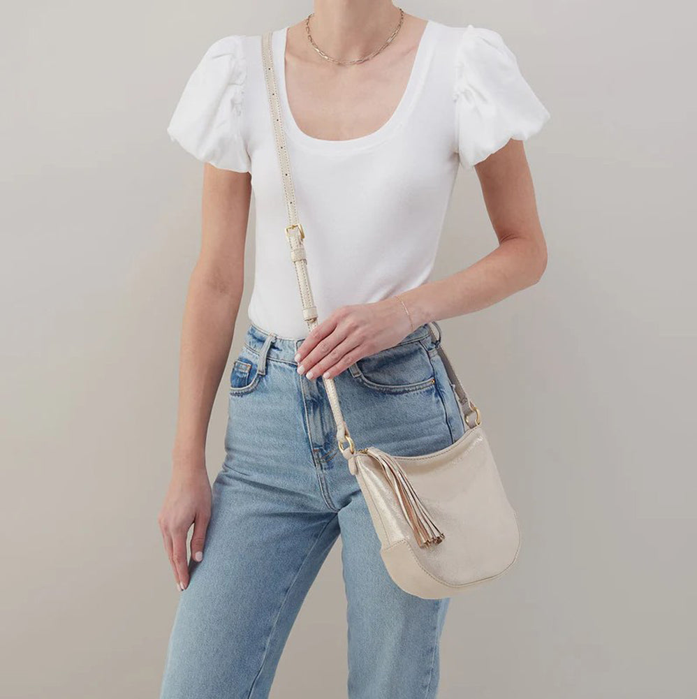 Harley Convertible Shoulder Bag Blue Pearl by Hobo