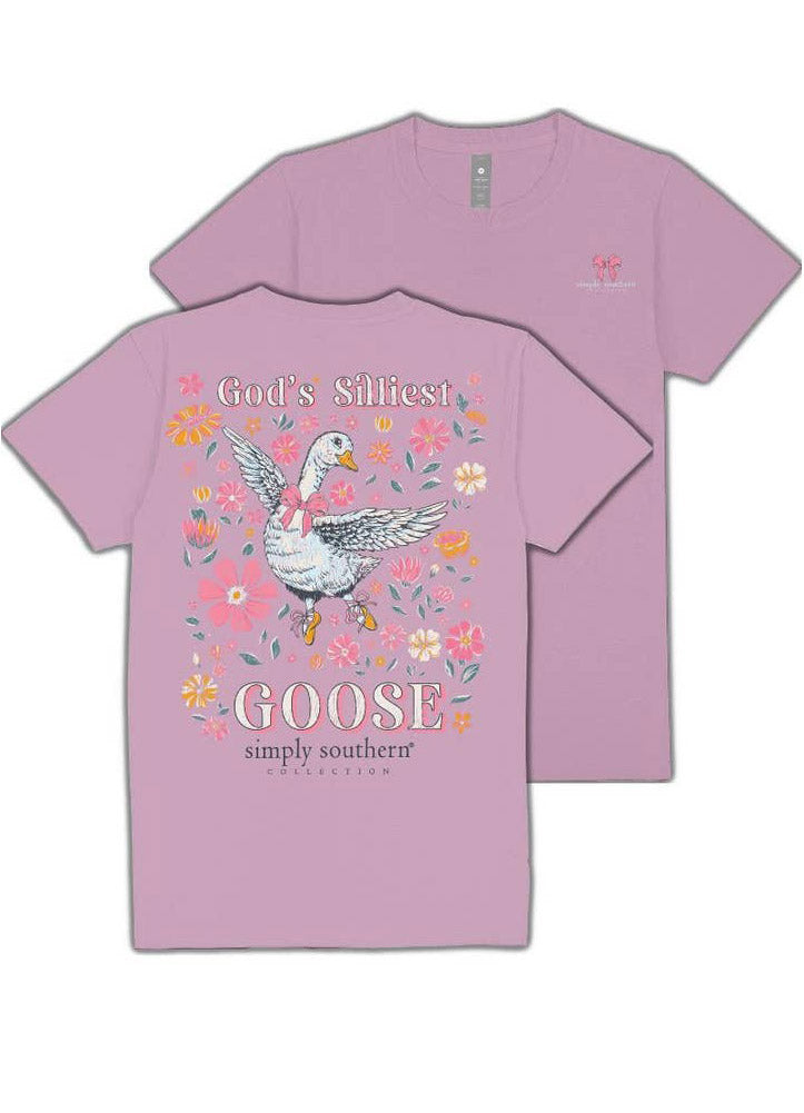 God's Silliest Goose SS in Wisteria by Simply Southern