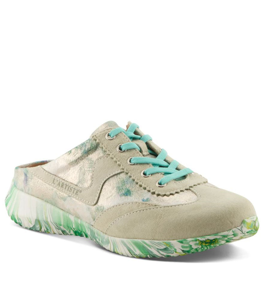 Stepinside in Mint Green Multi by L Artiste