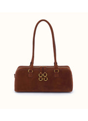 Sadie Satchel Chocolate Suede by Hobo