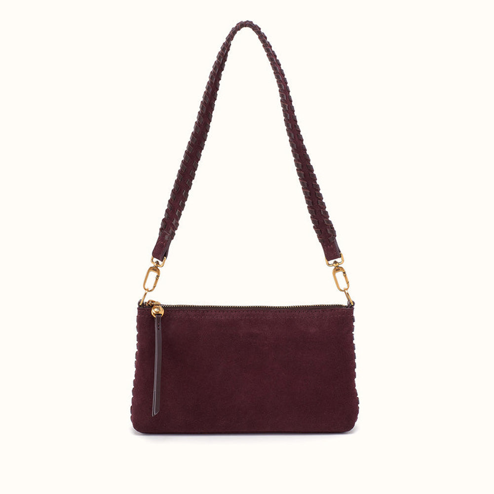 Darcy Crossbody Dark Cherry Suede by Hobo