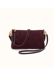 Darcy Crossbody Dark Cherry Suede by Hobo