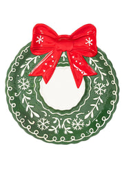 Heartfelt Cheer Ceramic Wreath Plate by Evergreen Enterprises