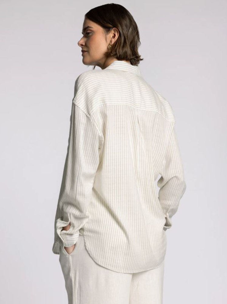Edison Shirt in Sage Ivory