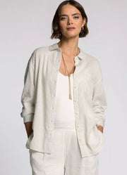 Edison Shirt in Sage Ivory