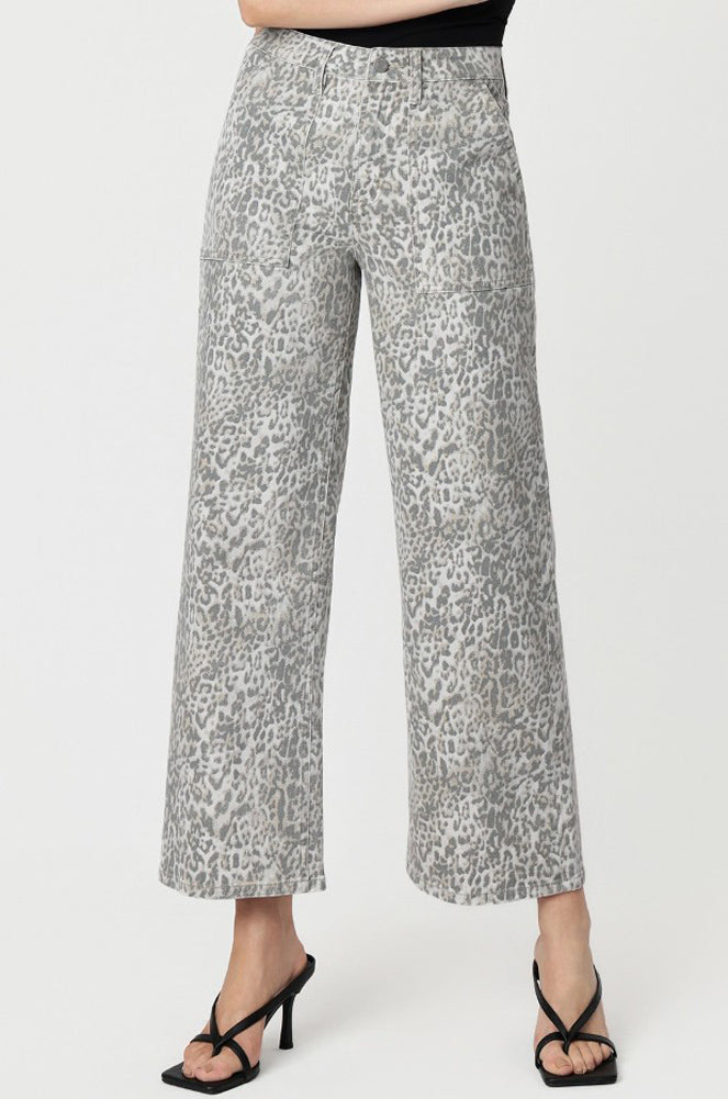 HR Leopard Print Baggy Wide Jeans by Vervet