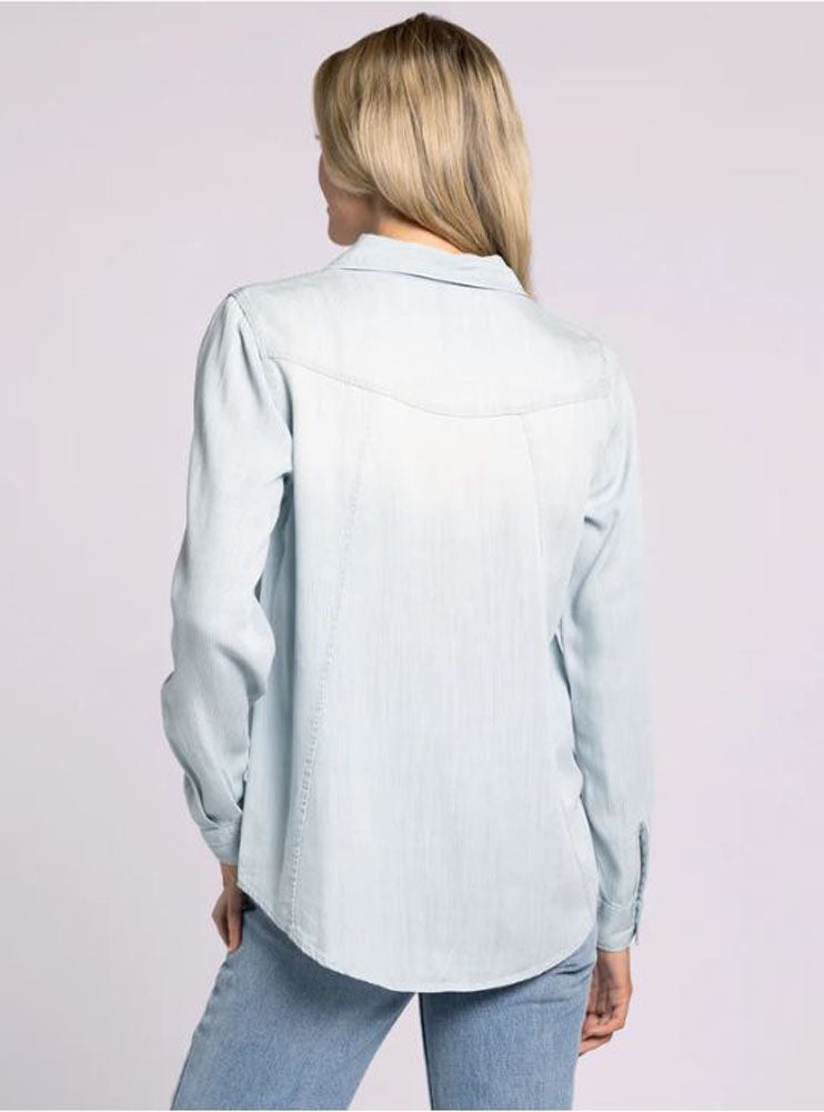 Ginger Top in Mia Pinstripe