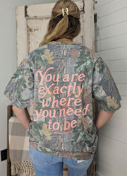 Exactly Where Oversized Camo Tee by Anastasia Co