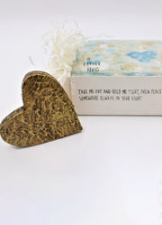 Chunky Wood Heart Little Hug Box by Trade Cie