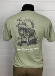 Seawash Tee Shake & Release in Brigade Olive by Southern Marsh
