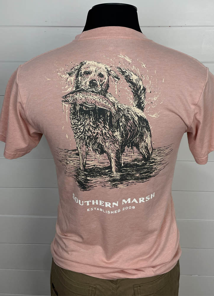 Seawash Tee Shake & Release in Salmon by Southern Marsh