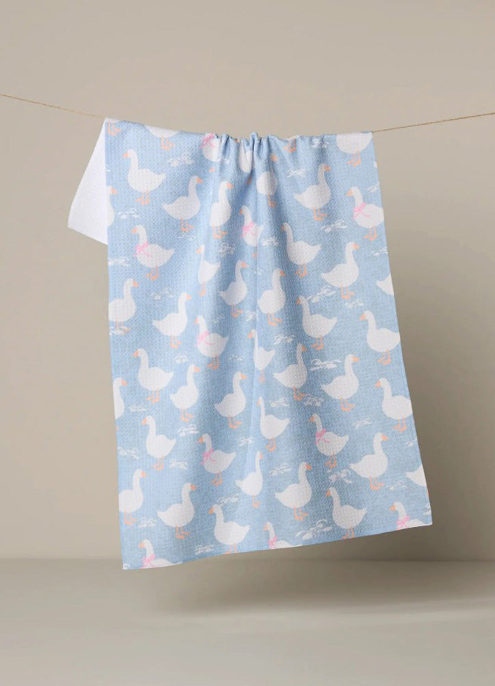 Duck Trail Tea Towel by Geometry
