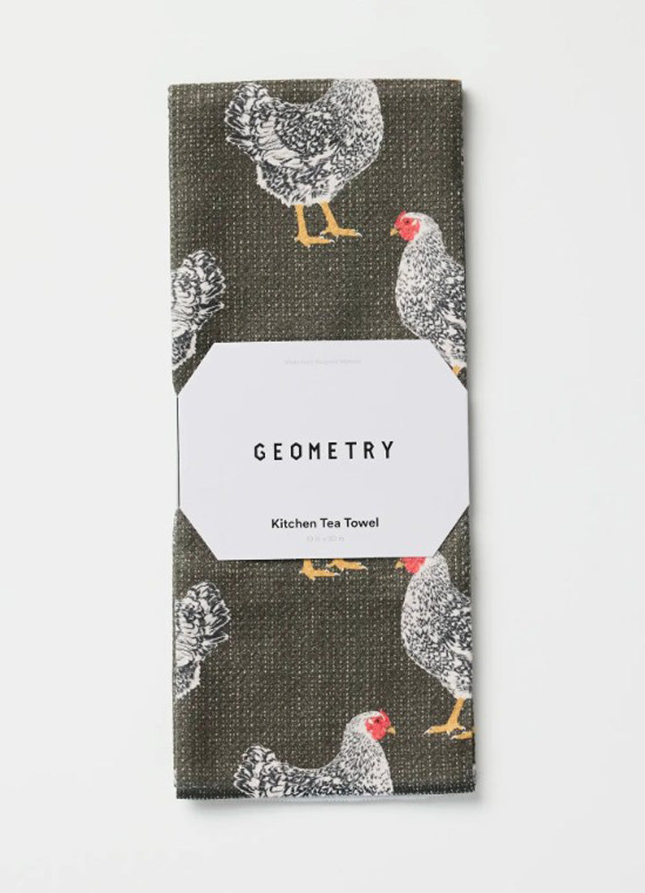 Hen House Tea Towel by Geometry