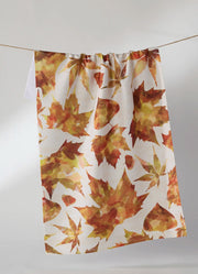 Painted Fall Tea Towel by Geometry