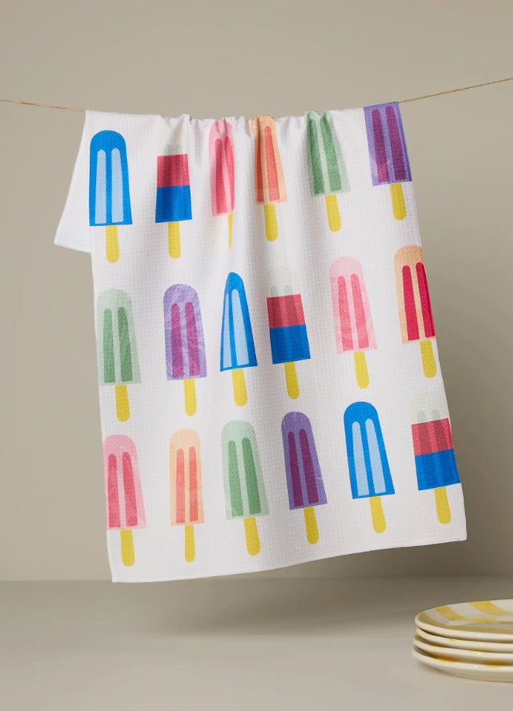 Poppy Popsicles Tea Towel by Geometry