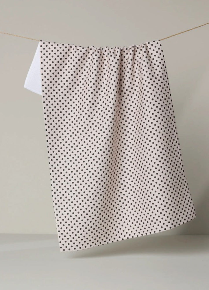 Saddle Off White Tea Towel by Geometry