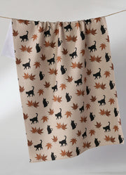 Salem Woods Tea Towel-Halloween by Geometry