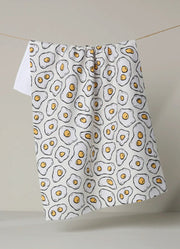 Sunny Side Eggs Tea Towel by Geometry