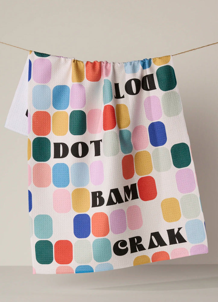 Tile Talk Tea Towel by Geometry