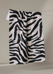 Zira Black Tea Towel by Geometry