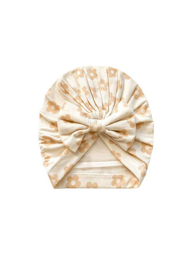 Blush Daisy Bow Turban by Harp Angel Boutique