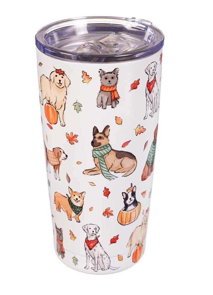 Harvest Blossom Dog Tumbler 20oz by Evergreen