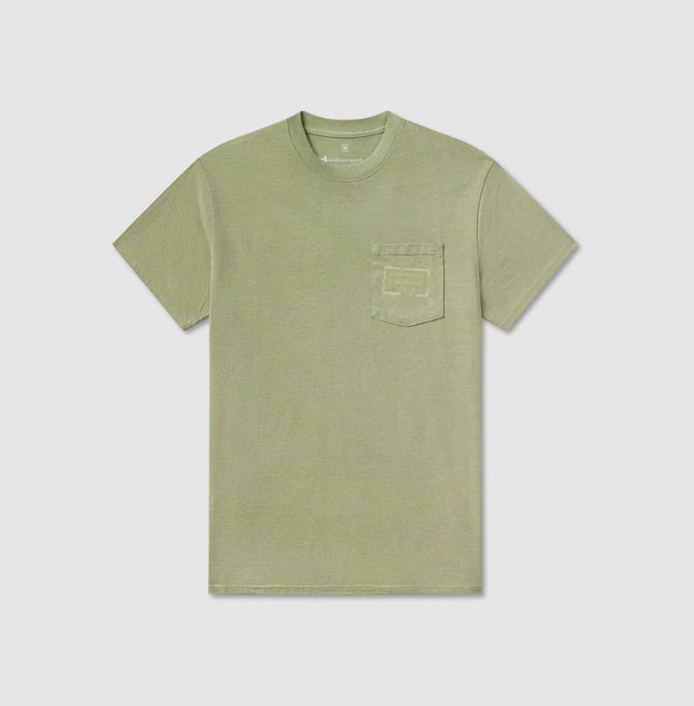 Seawash Tee Authentic in Brigade Olive by Southern Marsh