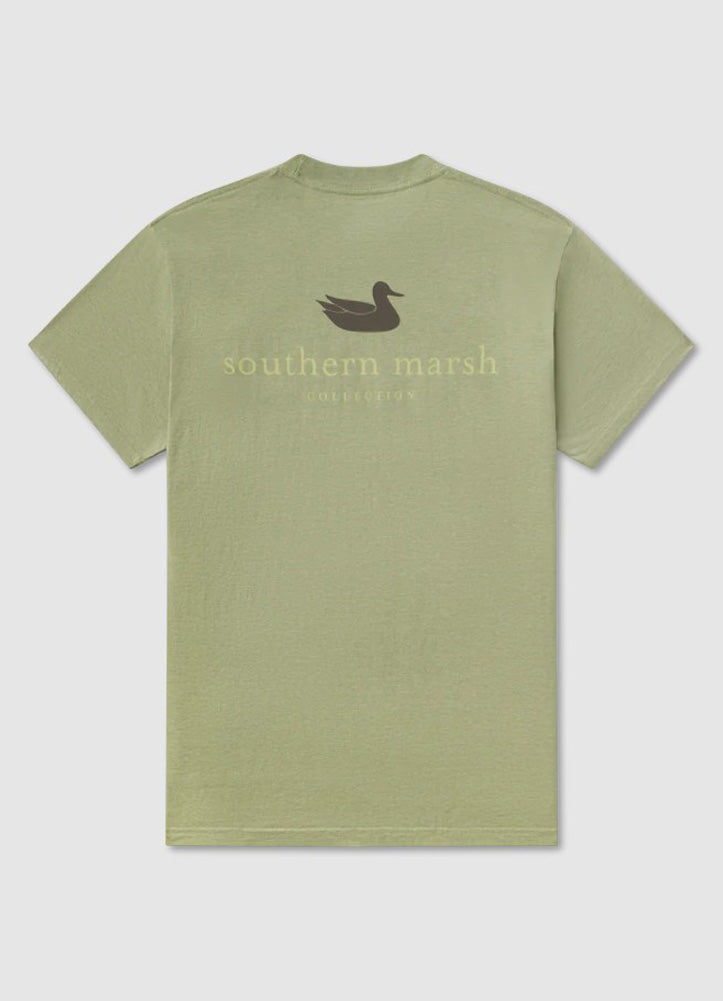 Seawash Tee Authentic in Brigade Olive by Southern Marsh