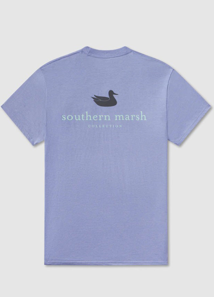 Seawash Tee Authentic in Dark Bluebonnet by Southern Marsh