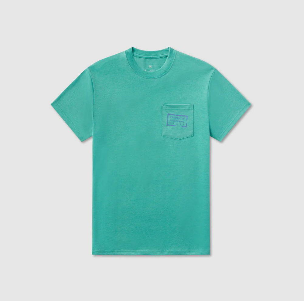 Seawash Tee Authentic in Kelly Green by Southern Marsh