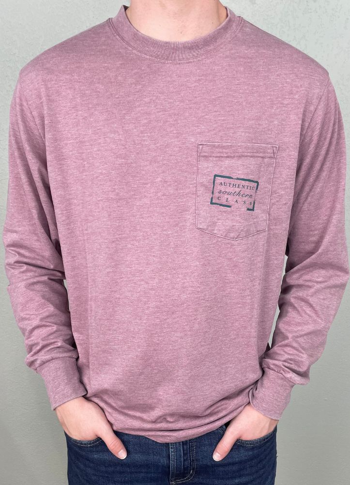 Authentic Seawash Tee in Wine by Southern Marsh