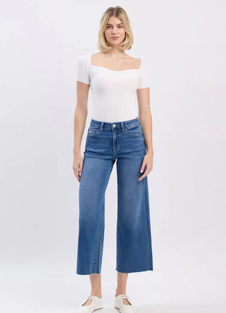 HR Super Soft Crop Slim Wide Jeans by Vervet
