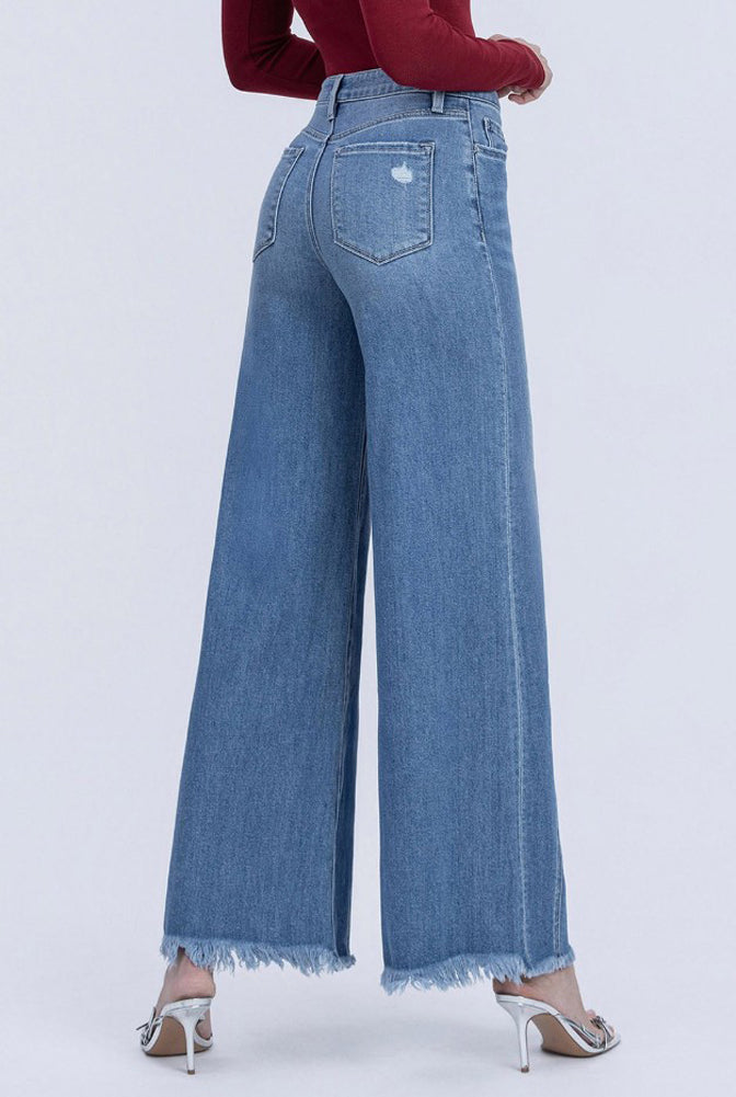 HR Extreme Wide Leg Jeans with Panels by Vervet