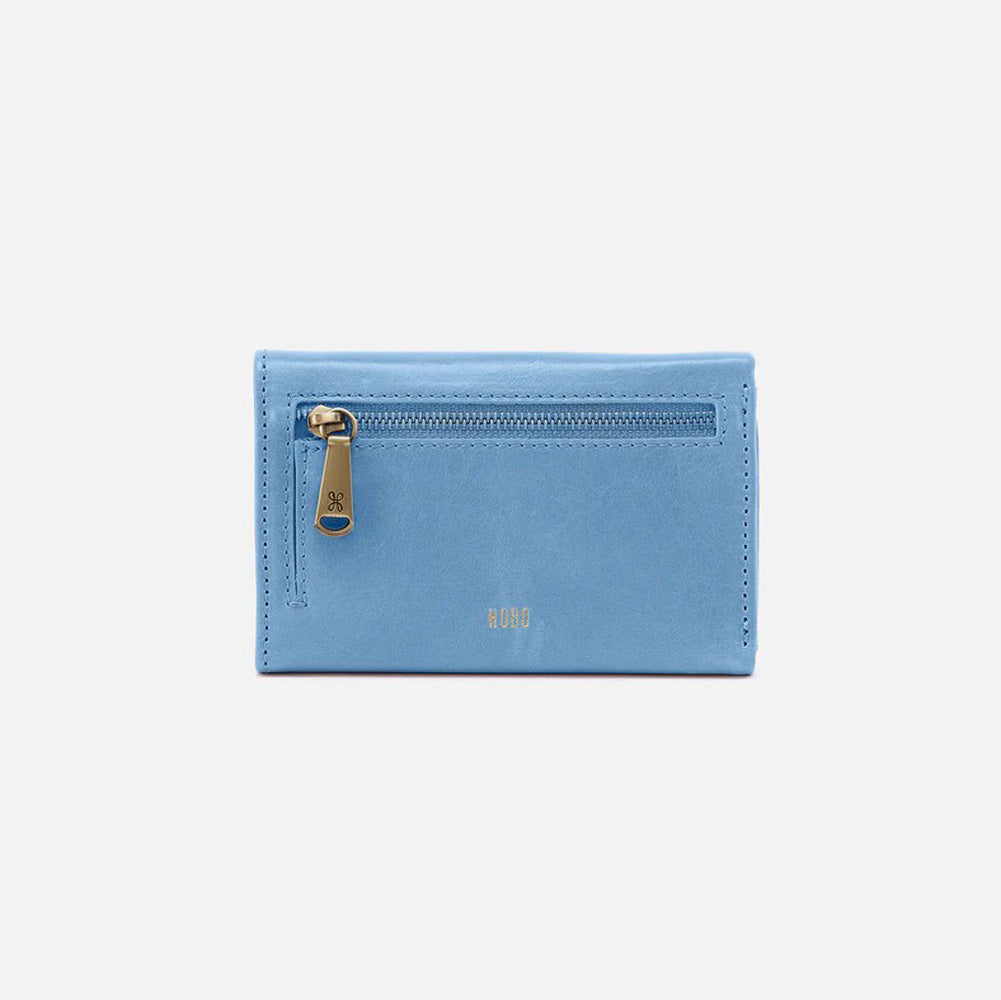Jill Trifold Wallet Faded Denim by Hobo