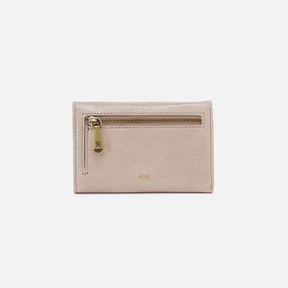 Jill Trifold Wallet in Stone Gloss by Hobo