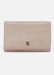 Jill Trifold Wallet in Stone Gloss by Hobo